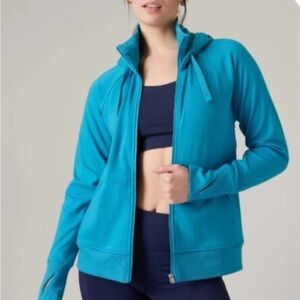Athleta Bright Blue Full-Zip Hoodie